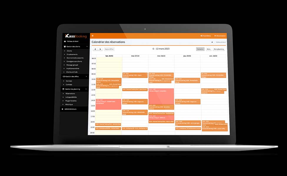 application coach sportif suivi financier